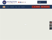 Tablet Screenshot of migrationaustralia.org